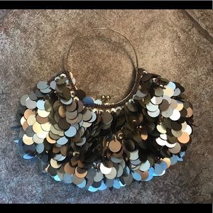 White House Black Market Gold Purse